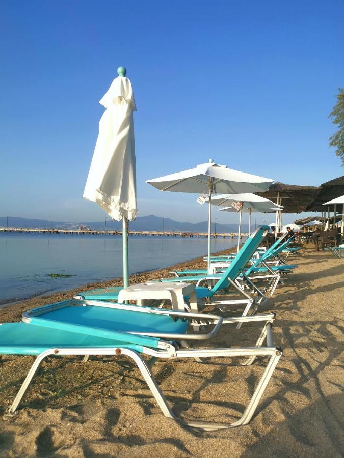 Pure Bliss: Luxury Beachfront Apartment with Panoramic Views Agia Triada  Exterior photo